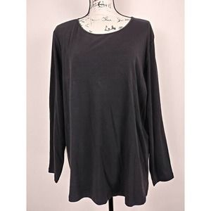 Cj Banks womens Top Blouse black 2x
